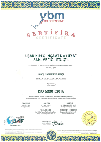 UŞAK KİREÇ 50001 UAF R.0